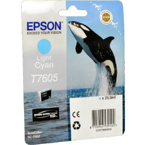 Tusz Epson T7605 do SC-P600 | 25,90 ml | light cyan